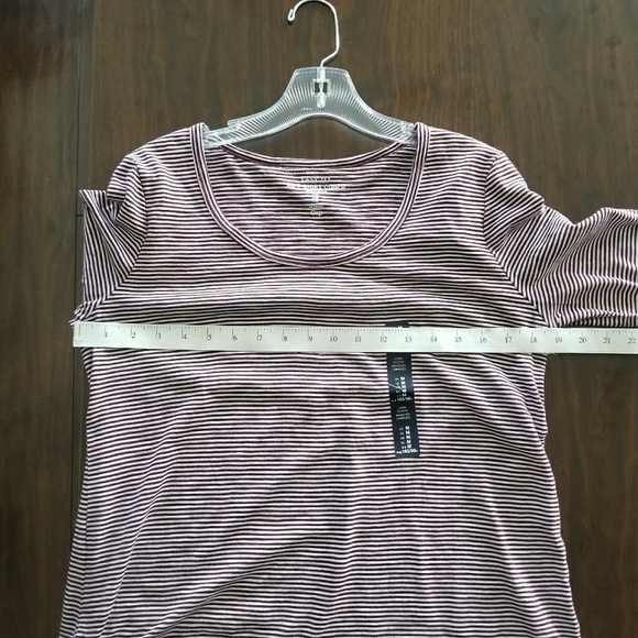 NEW! GAP FACTORY Long Sleeve Striped Easy Tee w/ Front Tie. - Picture 5 of 7